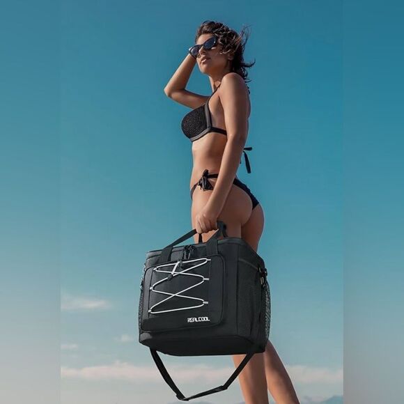 Real oil Soft Cooler bag holds 35+ cans.  Great for beach, hunting or lake day - Picture 2 of 14